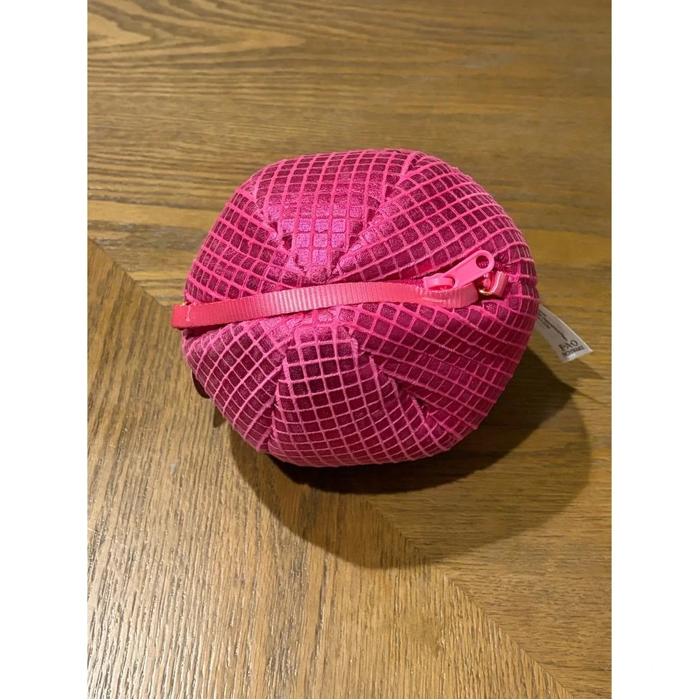 FAO Schwarz Cliqs Hot Pink Disco Ball Plush Handbag Collectible Mini Purse NWT